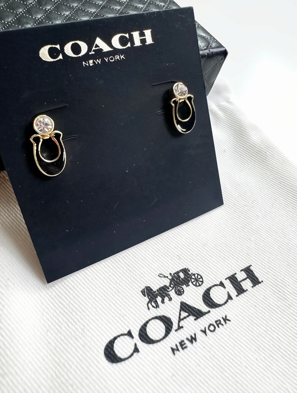 Coach Signature Crystal Earrings